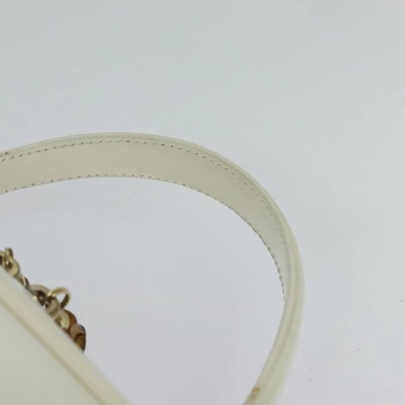 GUCCI Vanity Cosmetic Pouch Patent 2way Gold White 000 270 0323 Auth ep8794 - Picture 8 of 15